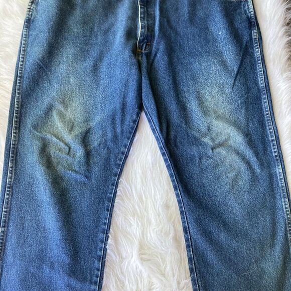 Rustler Jeans Sz 42x30 Mens Bootcut Blue Denim Work Outdoors Casual Camping Hike - Picture 3 of 7